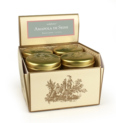 Amapola de Seine Classic Toile Single Travel Tin Candle (Case of 12)