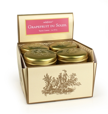 Grapefruit du Soleil Classic Toile Single Travel Tin Candle (Case of 12)