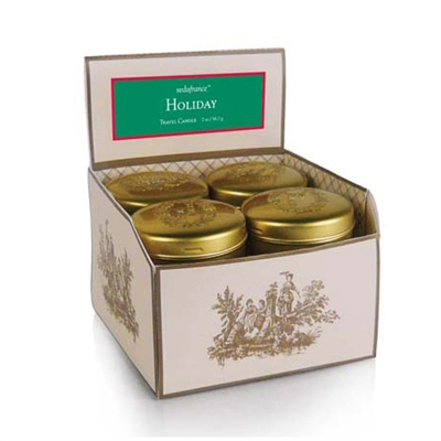 Holiday Classic Toile Single Travel Tin Candle (Case of 12)