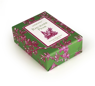Rhubarb Pear Classic Toile Paper-Wrapped Bar Soap (Case of 6)
