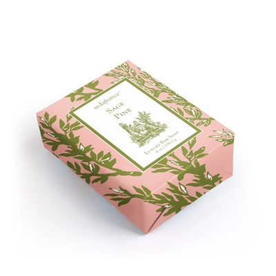 Sage Pine Classic Toile Paper-Wrapped Bar Soap (Case of 6)