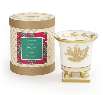 Holiday Classic Toile Petite Ceramic Candle (Case of 6)