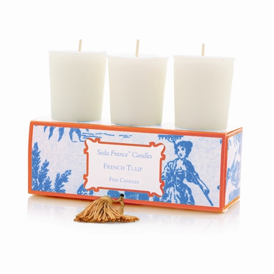 French Tulip Classic Toile Votive Candles (Case of 6)