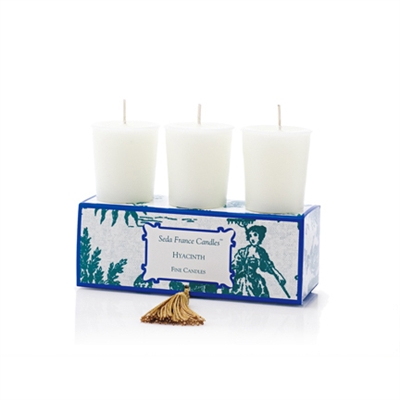 Hyacinth Classic Toile Votive Candles (Case of 6)