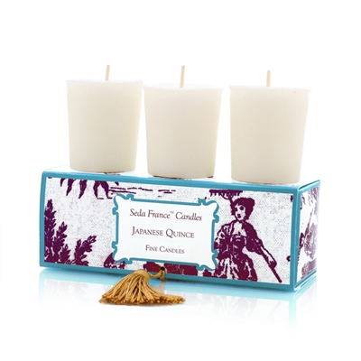 Japanese Quince Classic Toile Votive Candles (Case of 6)