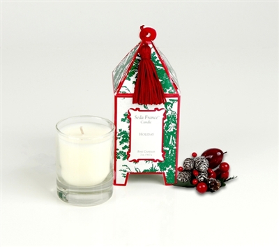 Holiday Classic Toile Mini Pagoda Box Candle (Case of 8)