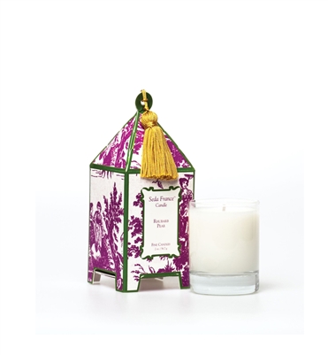 Rhubarb Pear Classic Toile Mini Pagoda Box Candle (Case of 8)