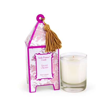 Velvet Orchid Classic Toile Mini Pagoda Box Candle (Case of 8)