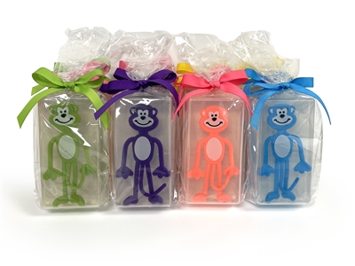 Clearly Fun Neon Monkey Soap Collection - 12 soaps no display