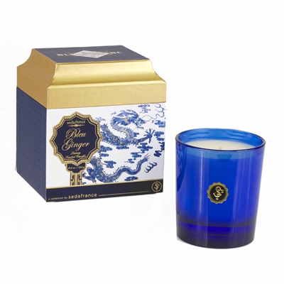 Bleu Ginger Bleu et Blanc Boxed Candle (Case of 6)