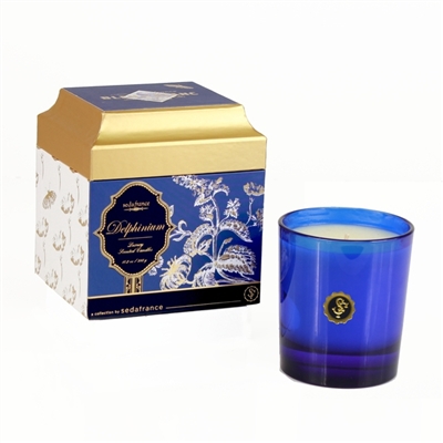 Delphinium Bleu et Blanc Boxed Candle (Case of 6)