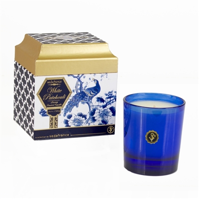 White Patchouli Bleu et Blanc Boxed Candle (Case of 6)