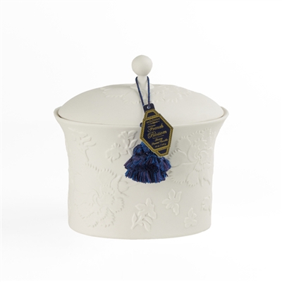French Blossom Bleu et Blanc Two-Wick Ceramic Candle (Case of 4)