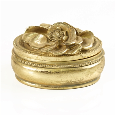 Bleu Willow Bleu et Blanc Medium Gold Candle (Case of 6)