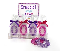 Clearly Fun Bracelet Hearts & Stars Soap Collections - 12 soaps + display