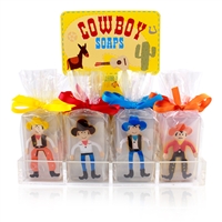 Clearly Fun Cowboy Soap Collections - 12 soaps + display