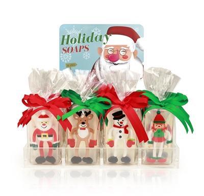 Clearly Fun Holiday Soaps - 12 soaps + display