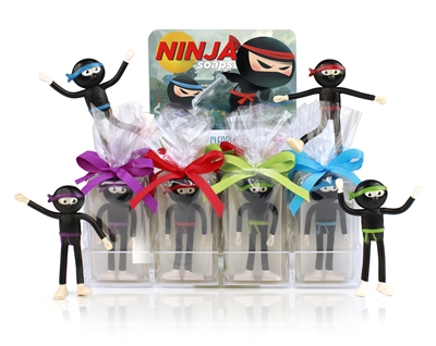 Clearly Fun Ninja Soap Collections - 12 soaps + display