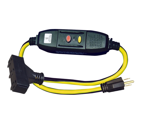 Voltech 15 Amp In-Line GFCI Adapter with Power Block