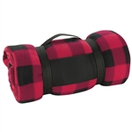 Fleece Plaid Travel Blanket