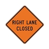 Traffic Signs & Safety 36" x 36" RIGHT LANE CLOSED Sign