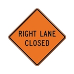 Traffic Signs & Safety 36" x 36" RIGHT LANE CLOSED Sign