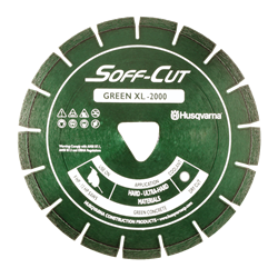 Husqvarna 14" Green Soff-Cut Diamond Blade with Safety Arbor