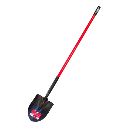 Bully Tools 14-Gauge Round Point Long Handled Shovel with Open Back