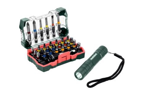Metabo 29-Piece Bit Box with Mini Flash Light