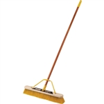 Quickie 24" Jobsite Yellow Indoor/Outdoor Poly Push Broom