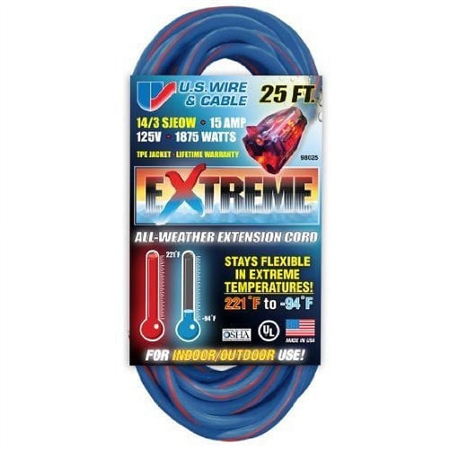 Voltec 14/3 Blue Extreme All Weather Lighted Extension Cord