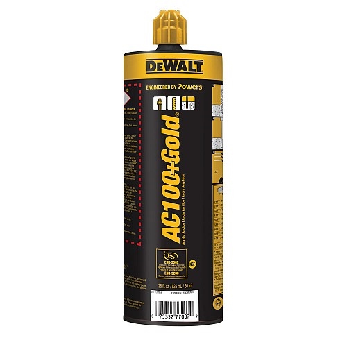 Dewalt AC100+ Gold Vinylester Injection Adhesive Anchoring System
