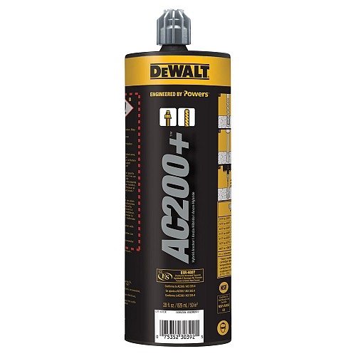 Dewalt AC200+ Gold Acrylic Injection Adhesive Anchoring System