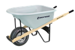 Brentwood 6 CF Gray Wider Chassis Single Wheel Poly Wheelbarrow