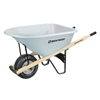 Brentwood 8 CF Gray Single Wheel Poly Wheelbarrow