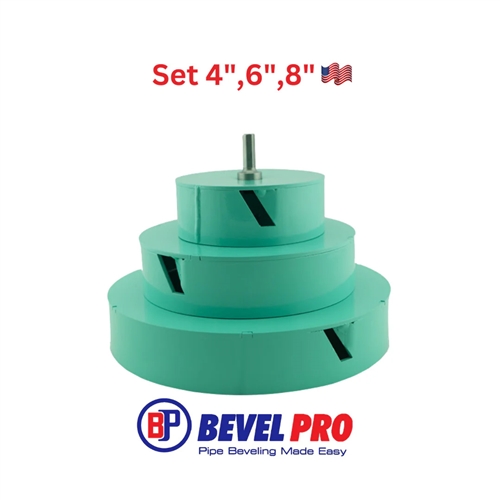 Bevel Pro SDR Pipe Leveling Tool Set (4", 6", 8") with 4" Adapter