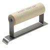 Kraft 6" x 1" 3/4"L Stainless Steel Chamfer Edger with Wood Handle