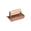 Kraft 6" x 3" 3/8"R Bronze Hand Edger with Wood Handle