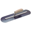 Kraft 20" x 5" Blue Steel Pool Trowel with a Camel Back Wood Handle on a Long Shank