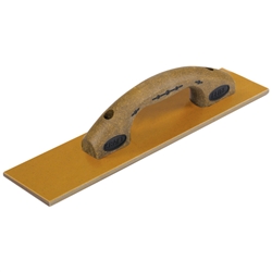 Kraft 16" x 3-1/2" Elite Series Five Star Square End Laminated Canvas Resin Hand Float with Cork Handle