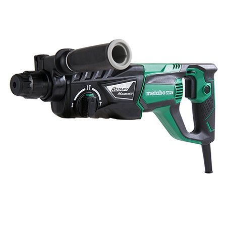 The Metabo HPT DH26PF 1" 3-Mode D-Handle SDS Plus Rotary Hammer is a versatile and powerful tool designed for professionals tackling demanding applications in concrete, brick, and stone. It is equipped with a robust 7.5-amp motor.
