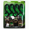 Fusion Grip 1" X 12' Ratchet Tie Down Strap w/ Magnetic Hook (4/pk)