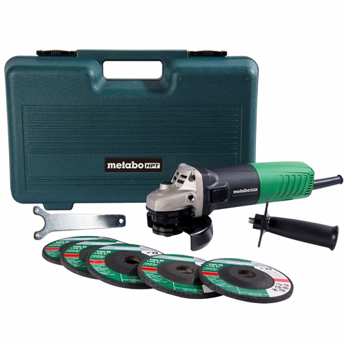 Metabo HPT 4-1/2" Grinder with Case & 5 Wheels