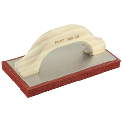 Kraft 10" x 4" Fine Cell Red Rubber Float with Wood Handle