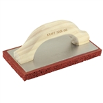 Kraft 8" x 4" Coarse Cell Red Rubber Float with Wood Handle