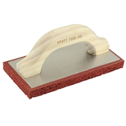 Kraft 10" x 4" Coarse Cell Red Rubber Float with Wood Handle