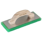 Kraft 10" x 4" x 3/4" Green Coarse Texture Float with Wood Handle
