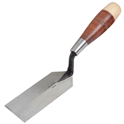 Kraft W. Rose 6" x 2" Margin Trowel with Leather Handle