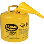 Eagle Type I 5-Gallon Yellow Safety Gas Can with Funnel