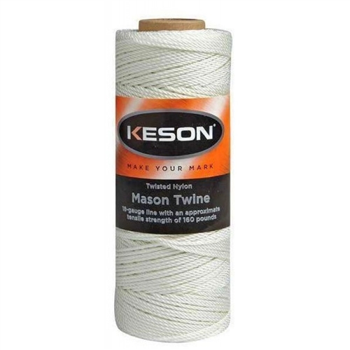 Keson WB250 White Braided Nylon #18 x 250" Twine